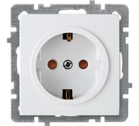 Розетка Nilson 1-местн. СУ с заз. конт. с защитной шторкой, TOURAN-ALEGRA-THOR, белый 24110419