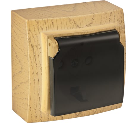 Розетка NILSON 1ОП з/к крышка клен Themis wood 26281018