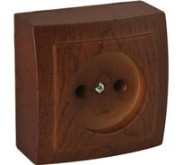 Розетка NILSON 1ОП орех Themis wood 26271015