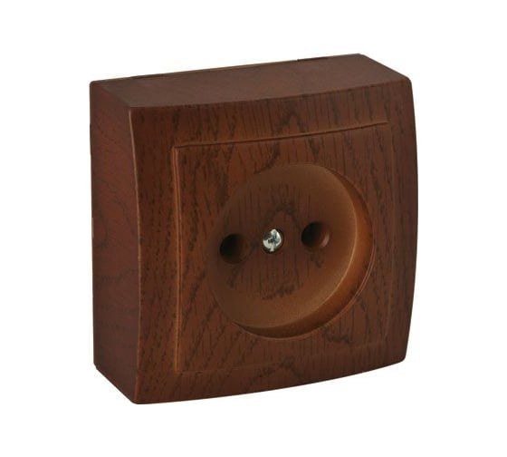 Розетка NILSON 1ОП орех Themis wood 26271015