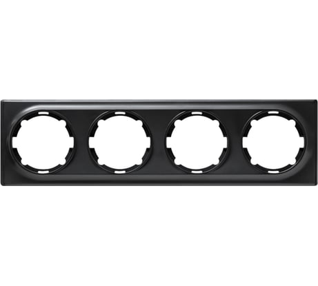 Рамка на 4 прибора OneKeyElectro, цвет чёрный 1E52401303 2172831