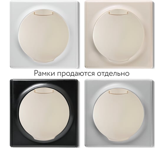 Розетка с заземлением OneKeyElectro, с крышкой, винтовые контакты 1E10501301 2172791