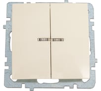 Выключатель Nilson 2-кл. СУ с подсветкой, TOURAN-ALEGRA-THOR, кремовый 24120404