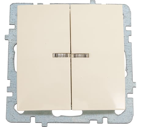Выключатель Nilson 2-кл. СУ с подсветкой, TOURAN-ALEGRA-THOR, кремовый 24120404
