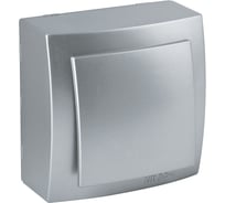 Выключатель NILSON 1ОП серебро Themis metallic 26131001