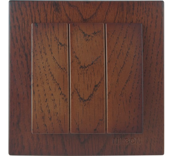 Выключатель NILSON 3СП орех Touran wood 24271066 1