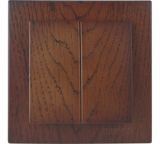 Выключатель NILSON 2СП орех Touran wood 24271003 1