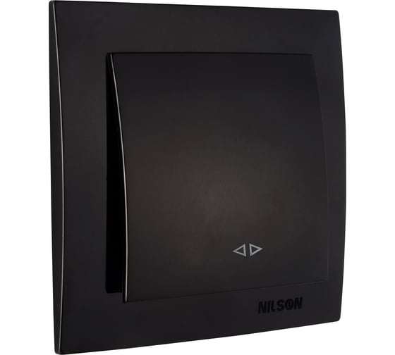 Механизм выключателя NILSON 1СП крестообразный черный Touran/Alegra metallic 24220410