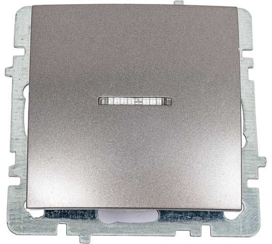 Механизм выключателя NILSON 1СП с подсветкой антрацит Touran/Alegra metallic 24160402