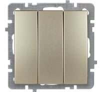 Механизм выключателя NILSON 3СП золото Touran/Alegra metallic 24150466