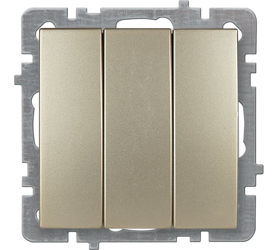 Механизм выключателя NILSON 3СП золото Touran/Alegra metallic 24150466 1