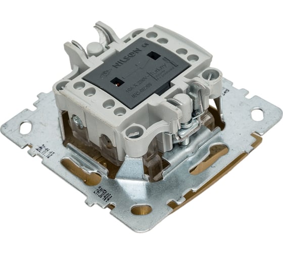 Механизм выключателя NILSON 2СП с подсветкой золото Touran/Alegra metallic 24150404