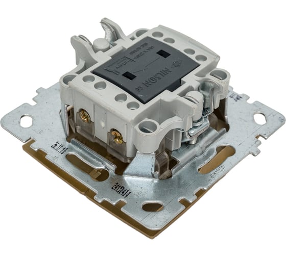 Механизм выключателя NILSON 2СП с подсветкой золото Touran/Alegra metallic 24150404