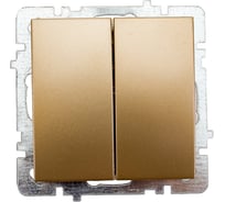 Механизм выключателя NILSON 2СП золото Touran/Alegra metallic 24150403