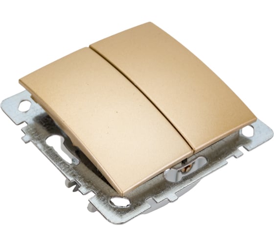 Механизм выключателя NILSON 2СП золото Touran/Alegra metallic 24150403