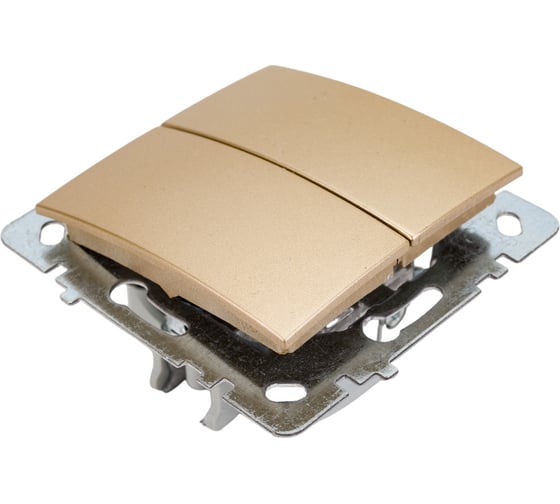 Механизм выключателя NILSON 2СП золото Touran/Alegra metallic 24150403