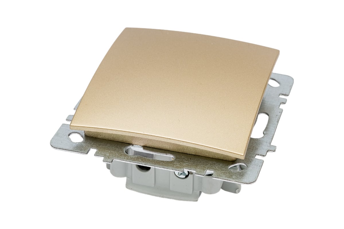 Механизм выключателя NILSON 1СП золото Touran/Alegra metallic 24150401 ...