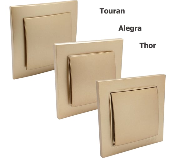 Механизм выключателя NILSON 1СП золото Touran/Alegra metallic 24150401