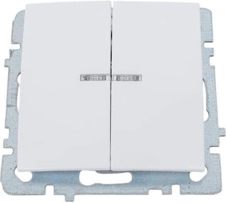Выключатель Nilson 2-кл. СУ с подсветкой, TOURAN-ALEGRA-THOR, белый 24110404