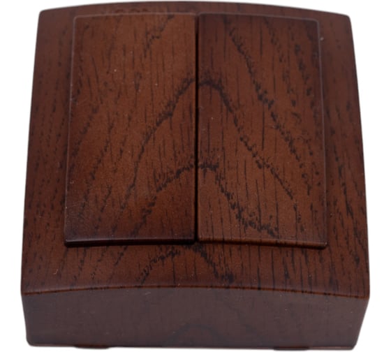 Выключатель NILSON 2ОП орех Themis wood 26271003