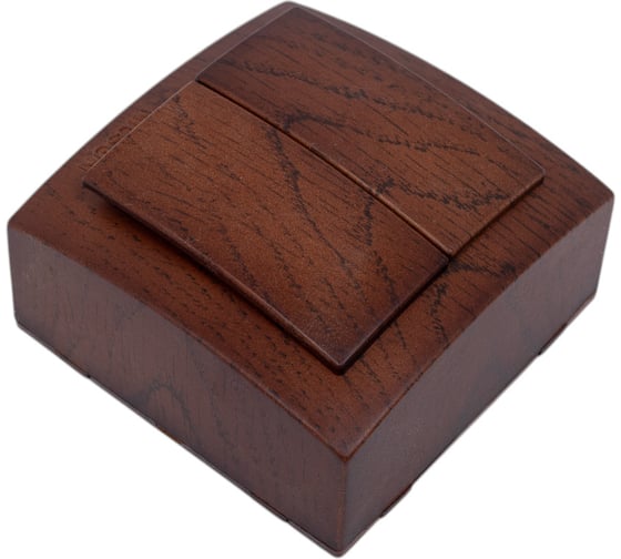 Выключатель NILSON 2ОП орех Themis wood 26271003