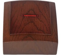 Выключатель NILSON 1ОП с подсветкой орех Themis wood 26271002