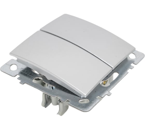 Механизм выключателя NILSON 2СП серебро Touran/Alegra metallic 24130403