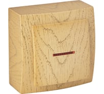 Выключатель NILSON 1ОП с подсветкой клен Themis wood 26281002