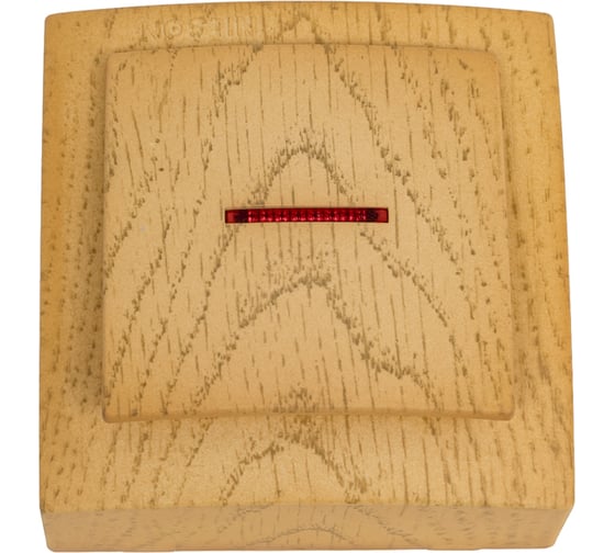 Выключатель NILSON 1ОП с подсветкой клен Themis wood 26281002