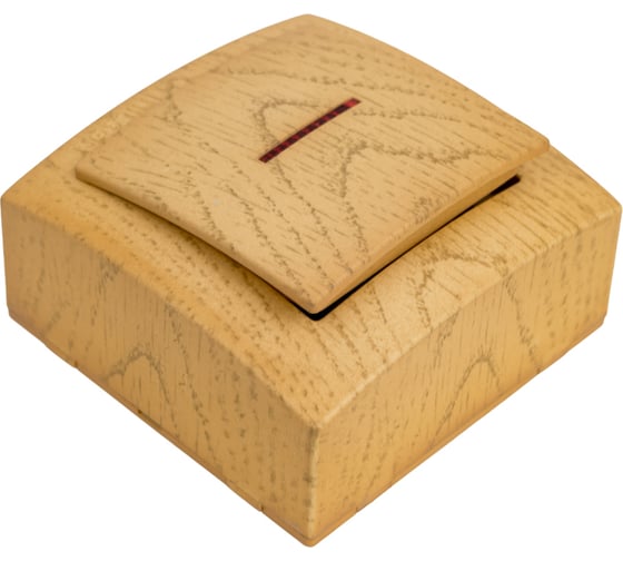Выключатель NILSON 1ОП с подсветкой клен Themis wood 26281002