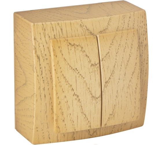 Выключатель NILSON 2ОП клен Themis wood 26281003 1