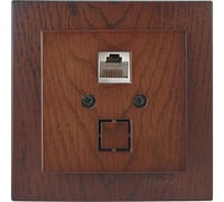 Розетка NILSON 1СП комп орех Touran wood 24271044