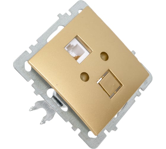 Механизм розетки NILSON 1СП комп золото Touran/Alegra metallic 24150444