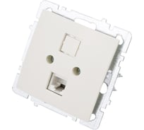 Компьютерная розетка Nilson 1-местн. СУ RJ45 CAT5 , TOURAN-ALEGRA-THOR, кремовый 24120444