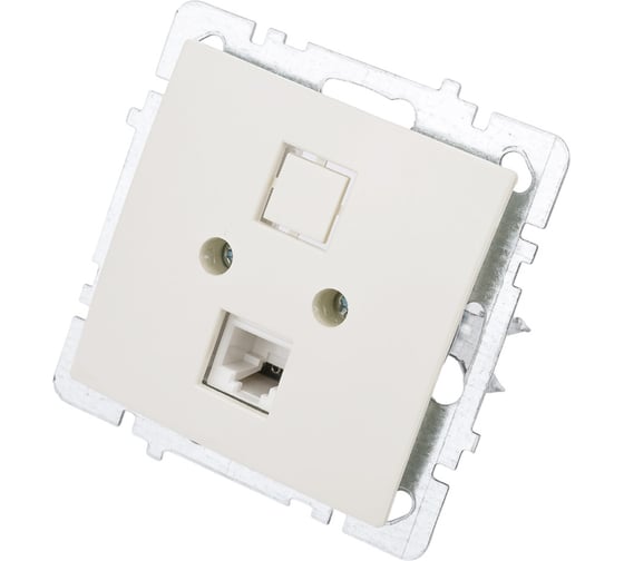 Компьютерная розетка Nilson 1-местн. СУ RJ45 CAT5 , TOURAN-ALEGRA-THOR, кремовый 24120444 1