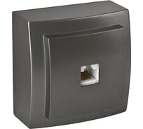 Розетка NILSON 1ОП комп антрацит Themis metallic 26161044