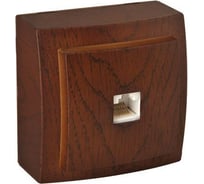 Розетка NILSON 1ОП комп орех Themis wood 26271044