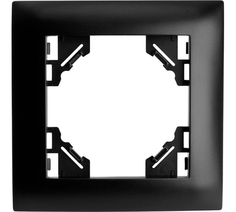 Рамка STEKKER 1-местная, горизонтальная, серия Эрна Элегант, PFR00-9011-03, черный, 49661