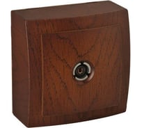 Розетка NILSON 1ОП тв конечная орех Themis wood 26271033