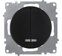 Двойной выключатель с подсветкой OneKeyElectro, цвет чёрный 1E31801303 2172825