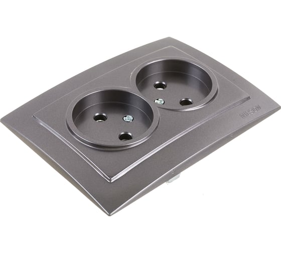 Розетка NILSON 2СП антрацит Touran metallic 24161024