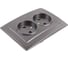 Розетка NILSON 2СП антрацит Touran metallic 24161024 2