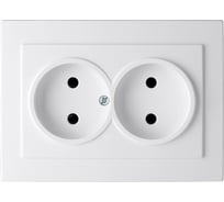 Розетка NILSON 2СП белая Touran naturel 24111024