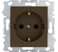 Розетка Metronex Electric Roma Choco одинарная с заземлением без рамки FRZ00070036TKR