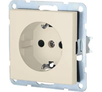 Розетка LK Studio с з/к, со шторками (беж. матовый) LK80 843202-1