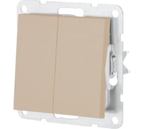 Выключатель LK Studio 2-клавишный (схема 5) 16 A, 250 B (шампань) LK80 841106-1