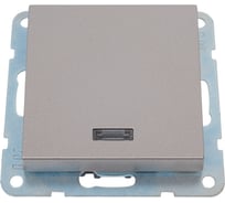 Выключатель LK Studio 1-клавишный, c индикатором (схема 1L) 16 A, 250 B (шампань) LK80 840206-1