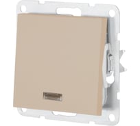 Переключатель LK Studio 1-клавишный, на 2 направления, c индикатором (схема 6L) 16 A, 250 B (шампань) LK80 840406-1