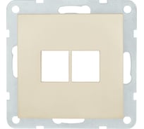 Накладка с суппортом LK Studio розетки двойной компьютерной (беж. матовый) БЕЗ разъема LK80 846202-0