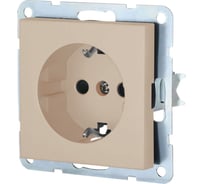 Розетка LK Studio с з/к, со шторками (шампань) LK80 843206-1